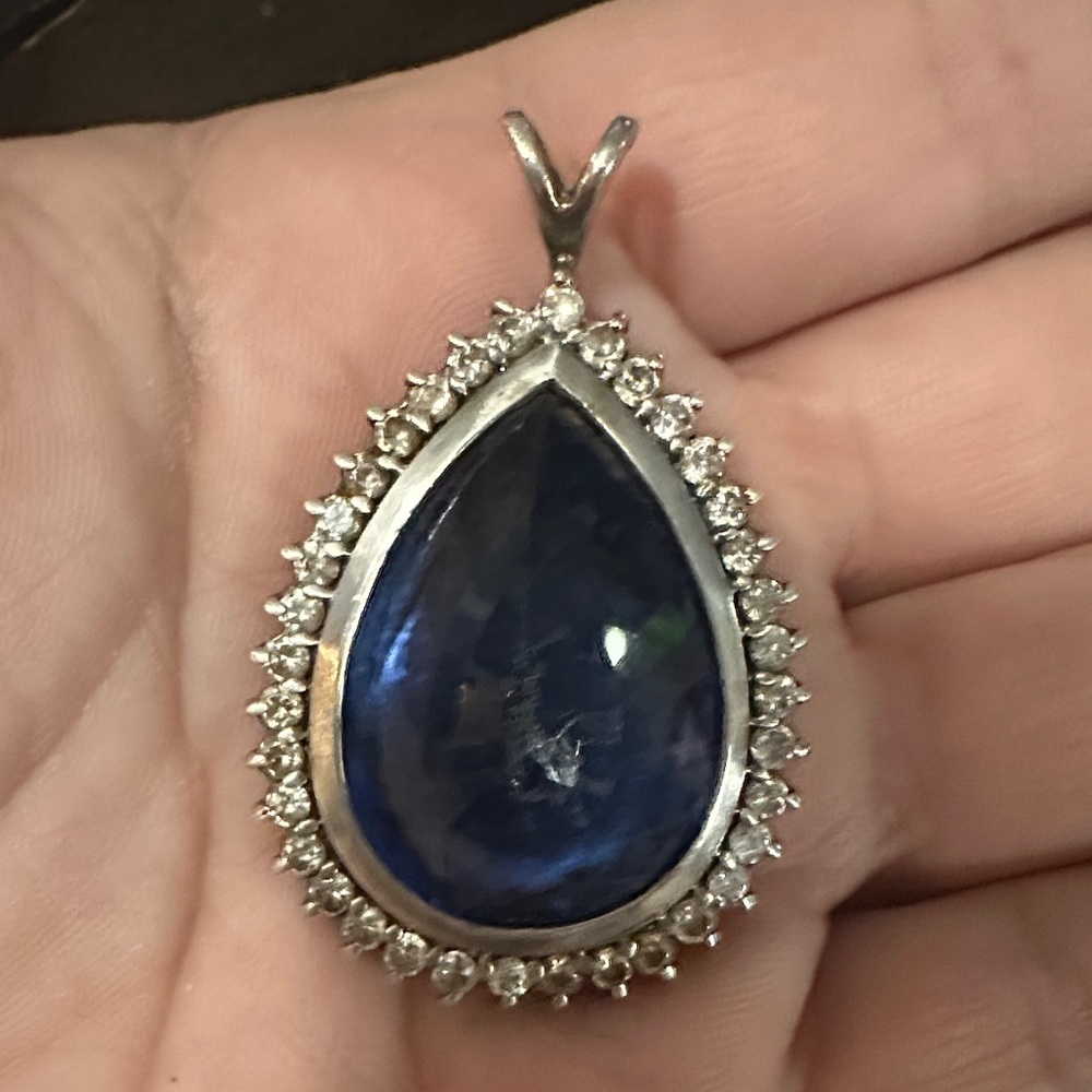 VTG 925 Pendant Art Deco Glass